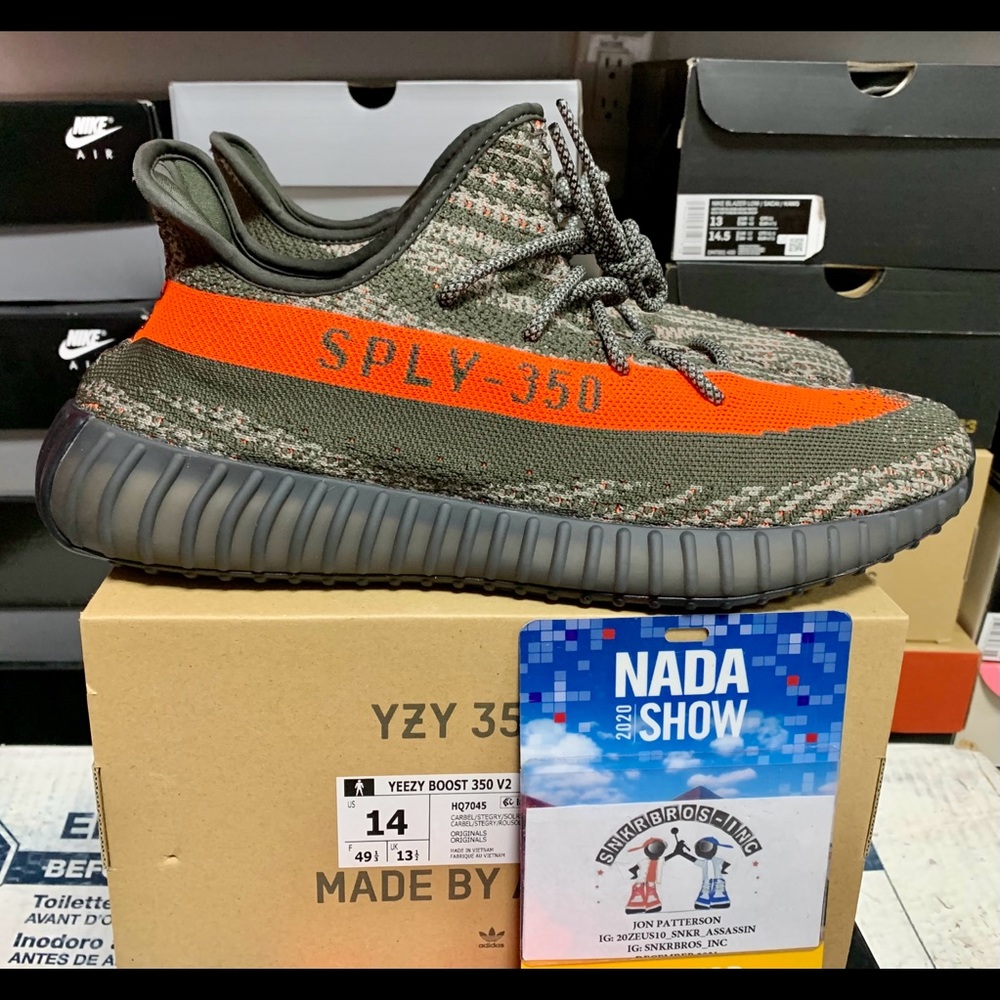Size 14 Adidas Yeezy Carbon Beluga